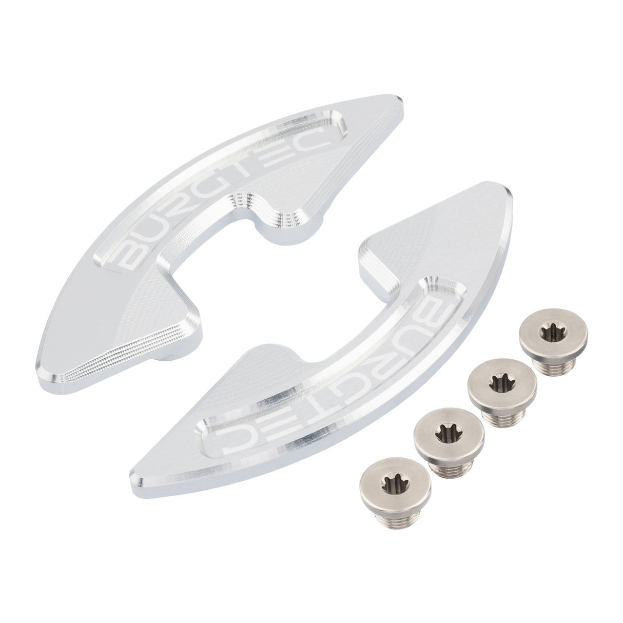 Burgtec Chainring Bash Guard - Double - Rhodium Silver - The Lost Co. - Burgtec - 13807 - 724901937608 -