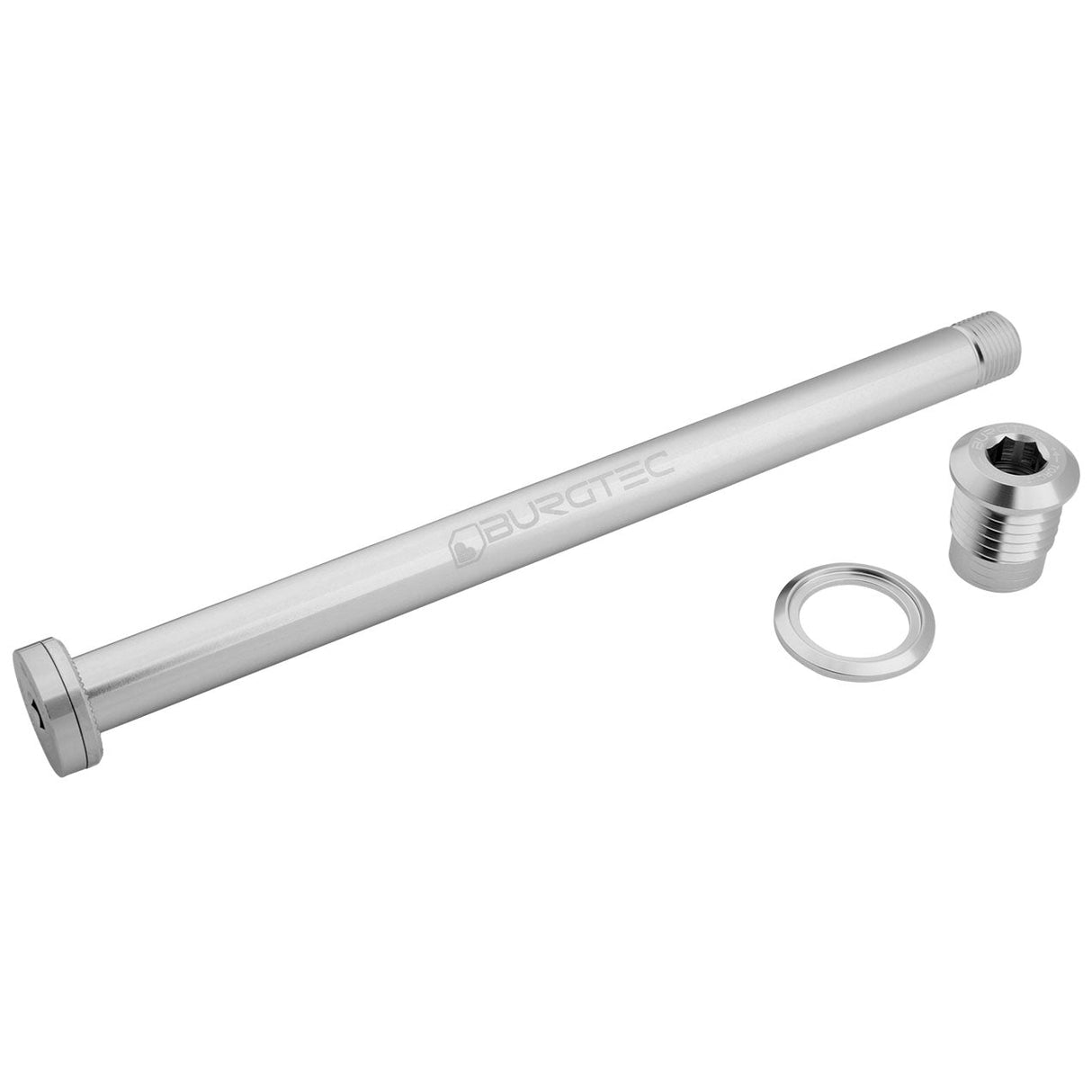 Burgtec Giant 183.5mm Rear Axle - Rhodium Silver - The Lost Co. - Burgtec - 14757 - 724901938186 -