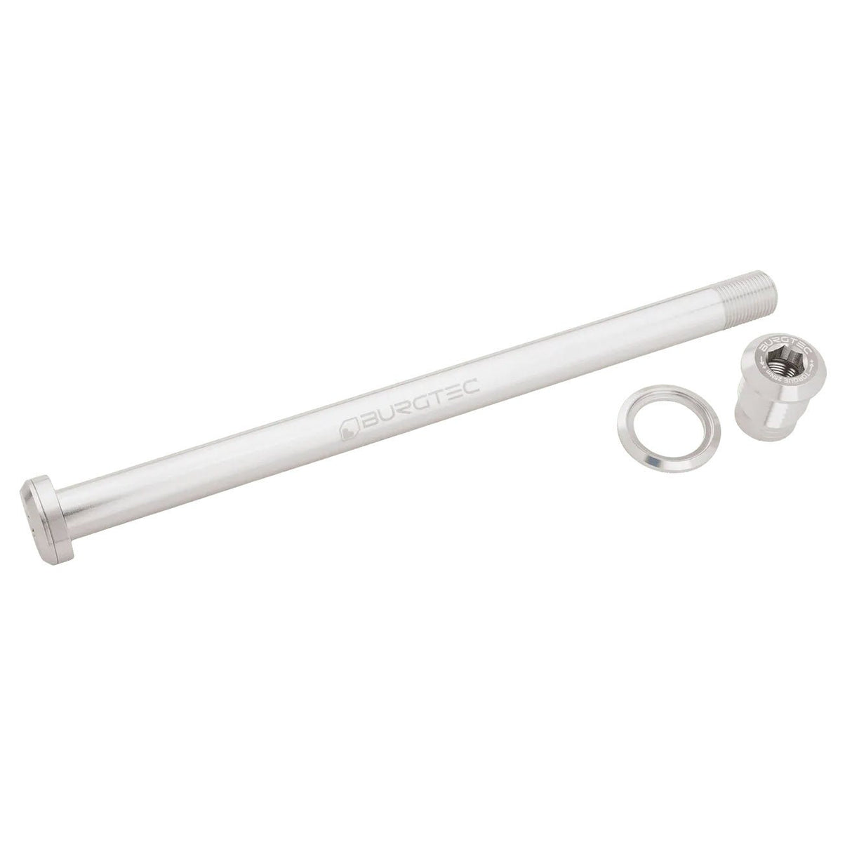 Burgtec Pivot 185.3mm UDH Rear Axle - Rhodium Silver - The Lost Co. - Burgtec - 10747 - 724901933662 -