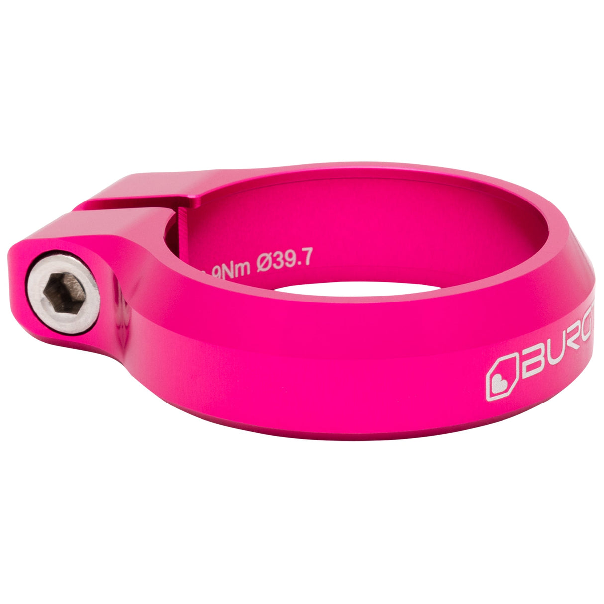 Burgtec Seat Clamp - 39.7mm - Toxic Barbie Pink - The Lost Co. - Burgtec - 10579 - 724901933310 -