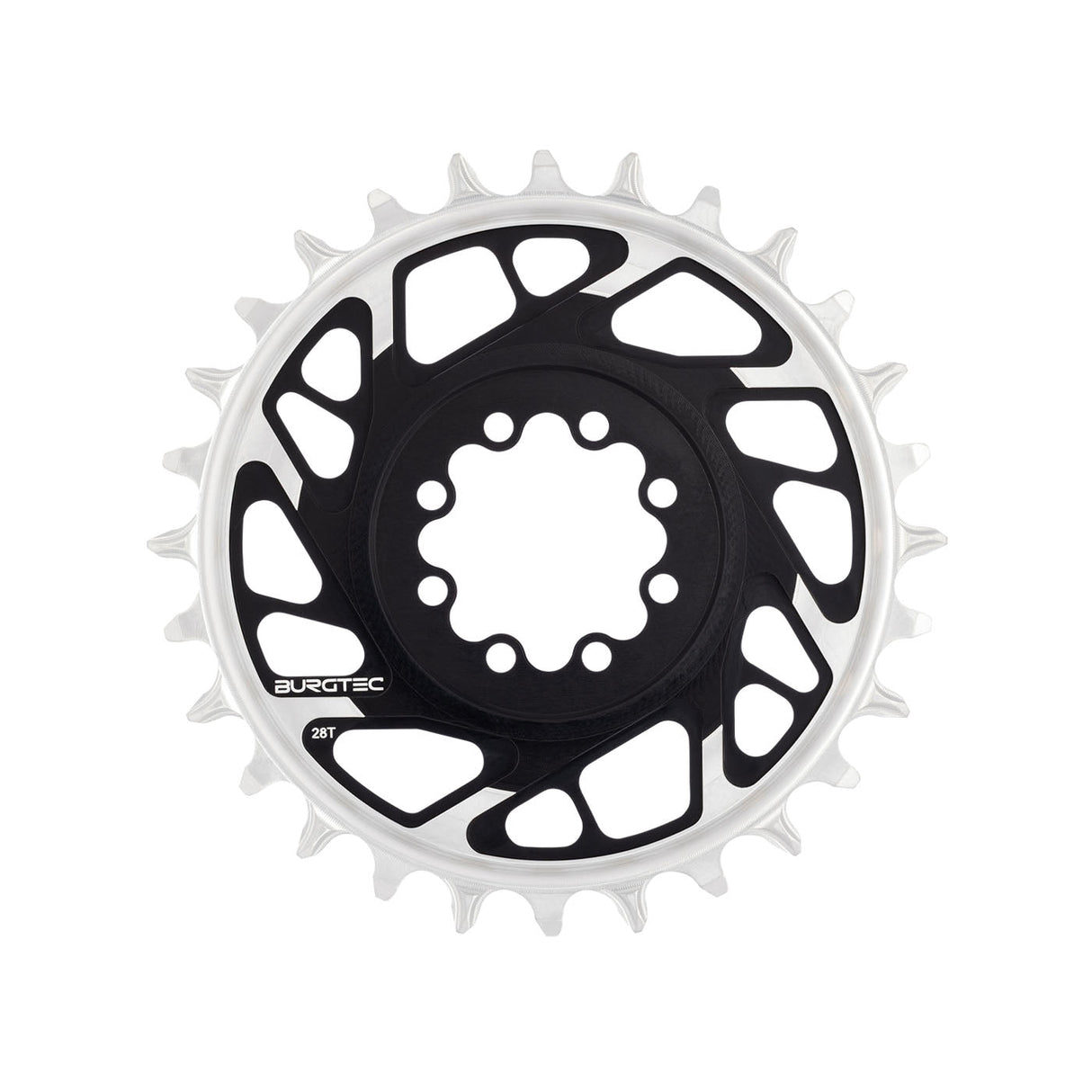 Burgtec T - Type Chainring - 28t - SRAM 8 - Bolt - Black - The Lost Co. - Burgtec - 13171 - 724901936830 -
