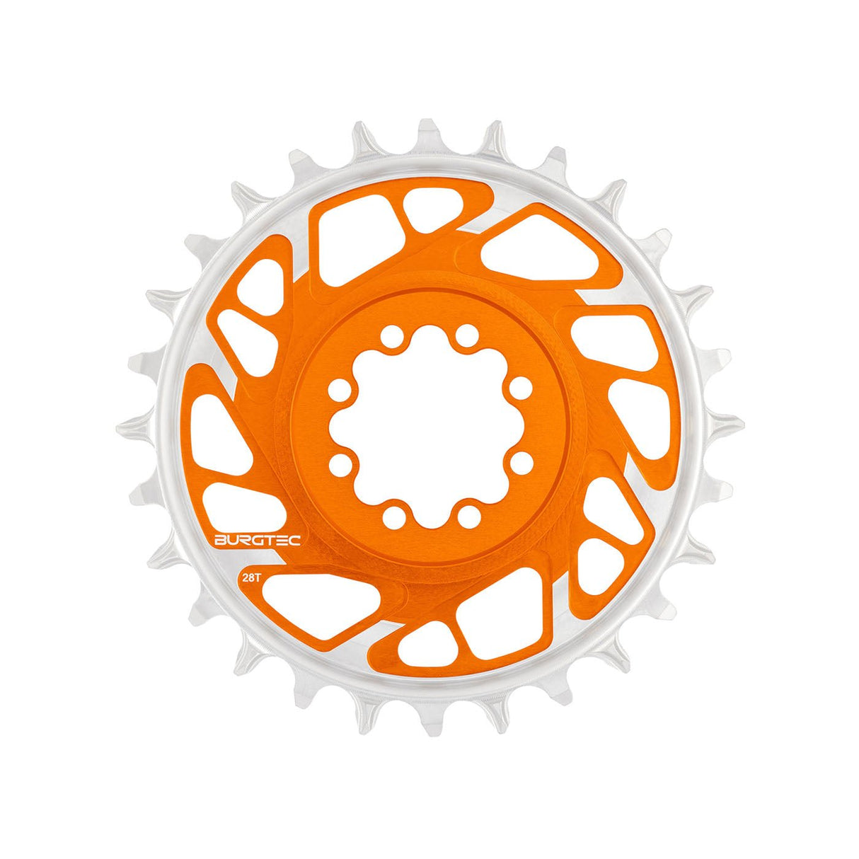 Burgtec T - Type Chainring - 28t - SRAM 8 - Bolt - Orange - The Lost Co. - Burgtec - 13196 - 724901937035 -