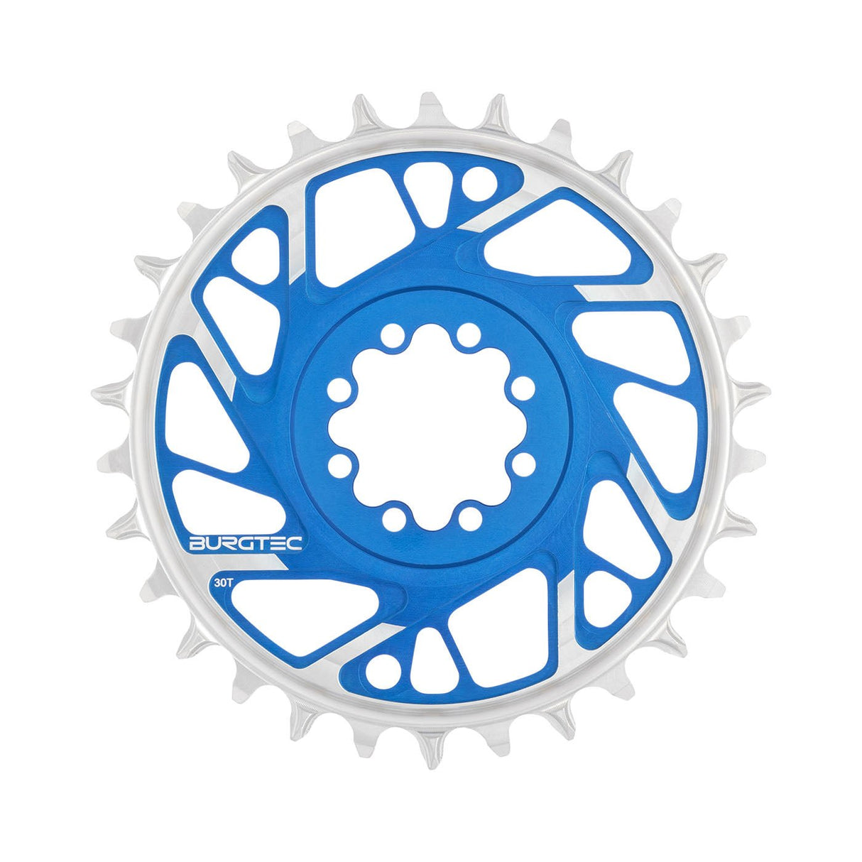 Burgtec T - Type Chainring - 30t - SRAM 8 - Bolt - Blue - The Lost Co. - Burgtec - B-BG5108 - 724901936922 -