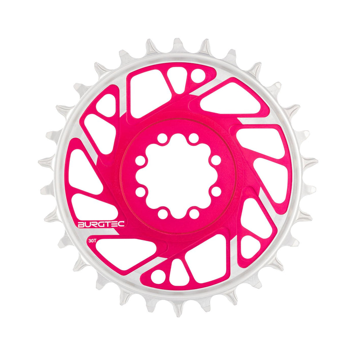 Burgtec T - Type Chainring - 30t - SRAM 8 - Bolt - Pink - The Lost Co. - Burgtec - 13212 - 724901937165 -