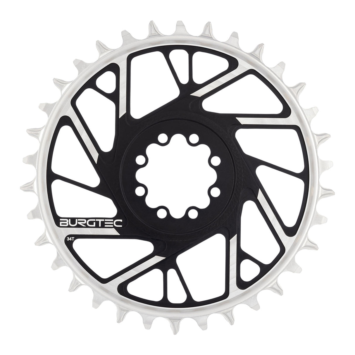 Burgtec T - Type Chainring - 34t - SRAM 8 - Bolt - Black - The Lost Co. - Burgtec - 13174 - 724901936861 -