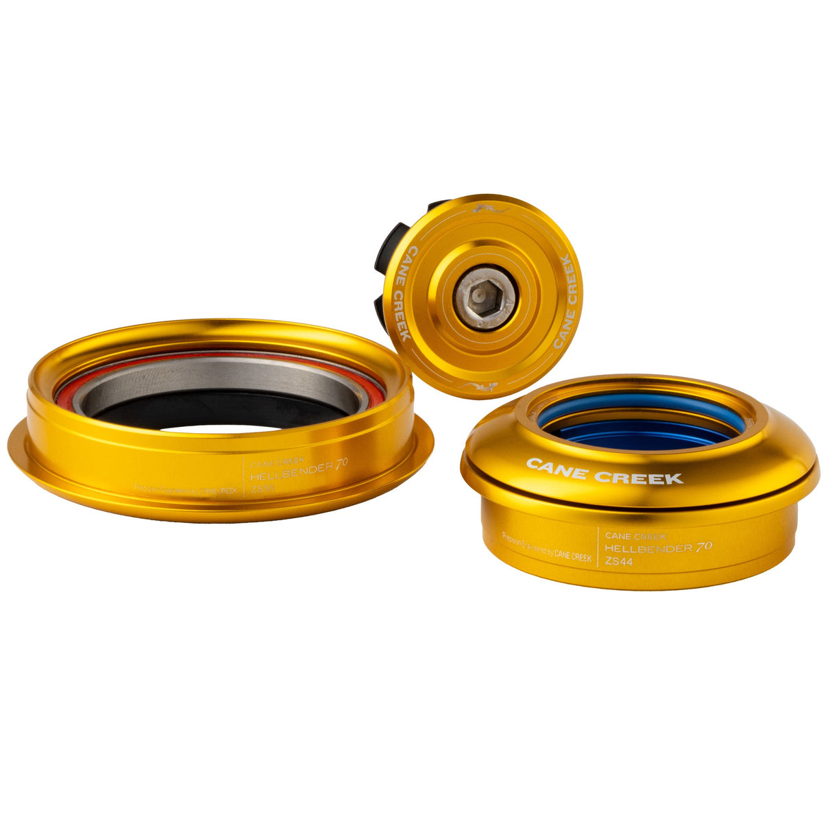 Cane Creek Hellbender 70-Series Headset - ZS44/28.6|ZS56/40 - Gold - The Lost Co. - Cane Creek - BAA1186GD - 840226092508 - -
