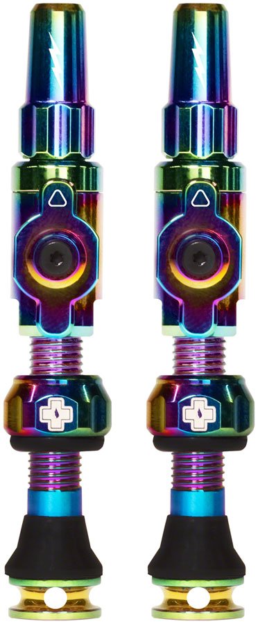 Muc - Off Big Bore Lite Tubeless Valve Stems - 35mm Length - Pair - Iridescent - The Lost Co. - Muc - Off - 21141 - 5037835220094 -