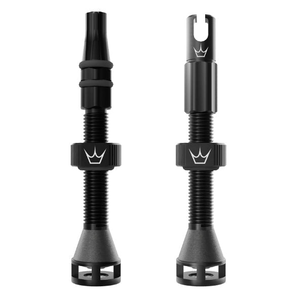 Peaty's Holeshot Fast Flow Tubeless Valves 42mm Black Pair - The Lost Co. - Peaty's - PTV-HFF-42-BLK-1 - 5061073291042 -