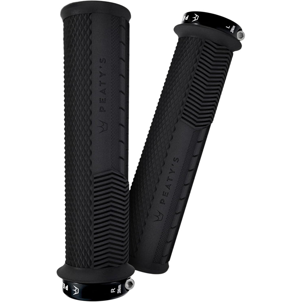 Peaty's Race Control Knurl Thick Lock - On Grips - Black - The Lost Co. - Peaty's - PGM - KNL - THK - BLK - 20 - 5060541587991 -