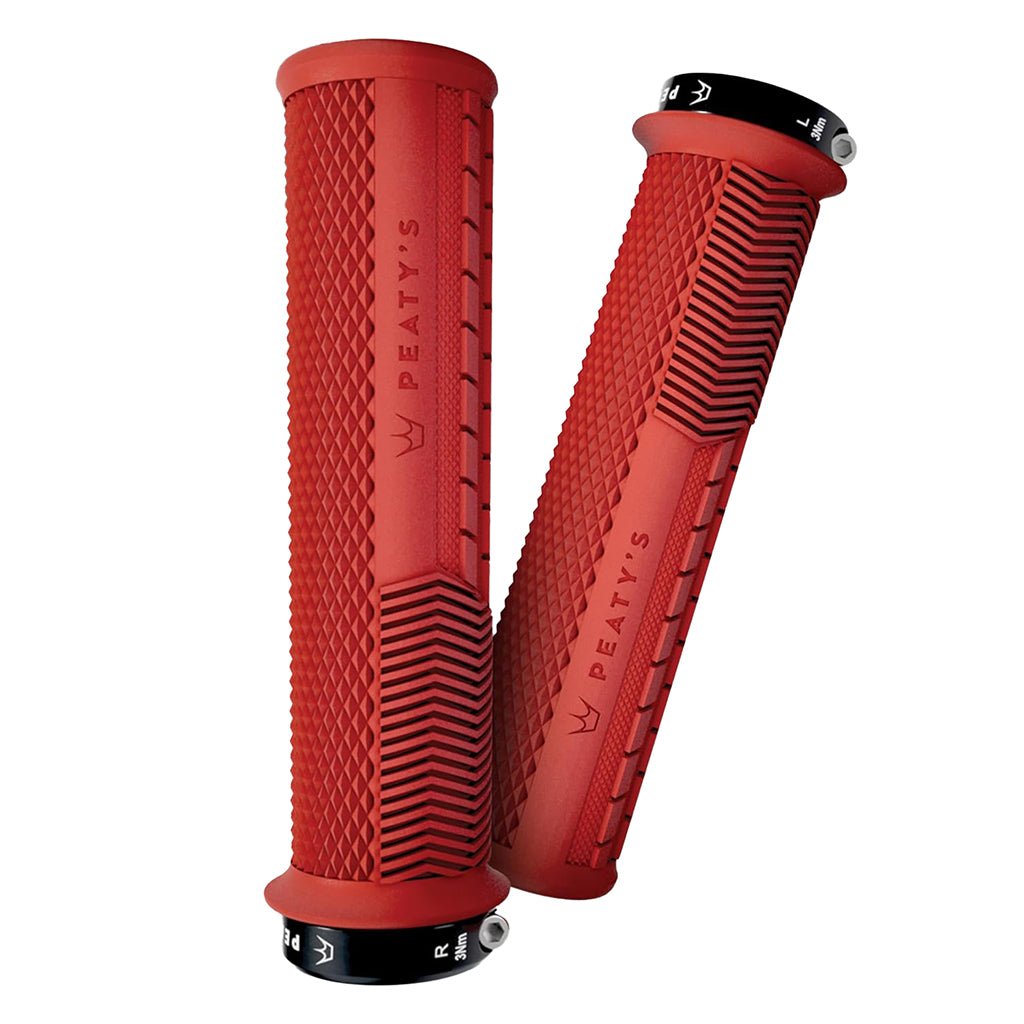 Peaty's Race Control Knurl Thin Lock - On Grips - Red - The Lost Co. - Peaty's - PGM - KNL - THN - RED - 20 - 5060541587960 -