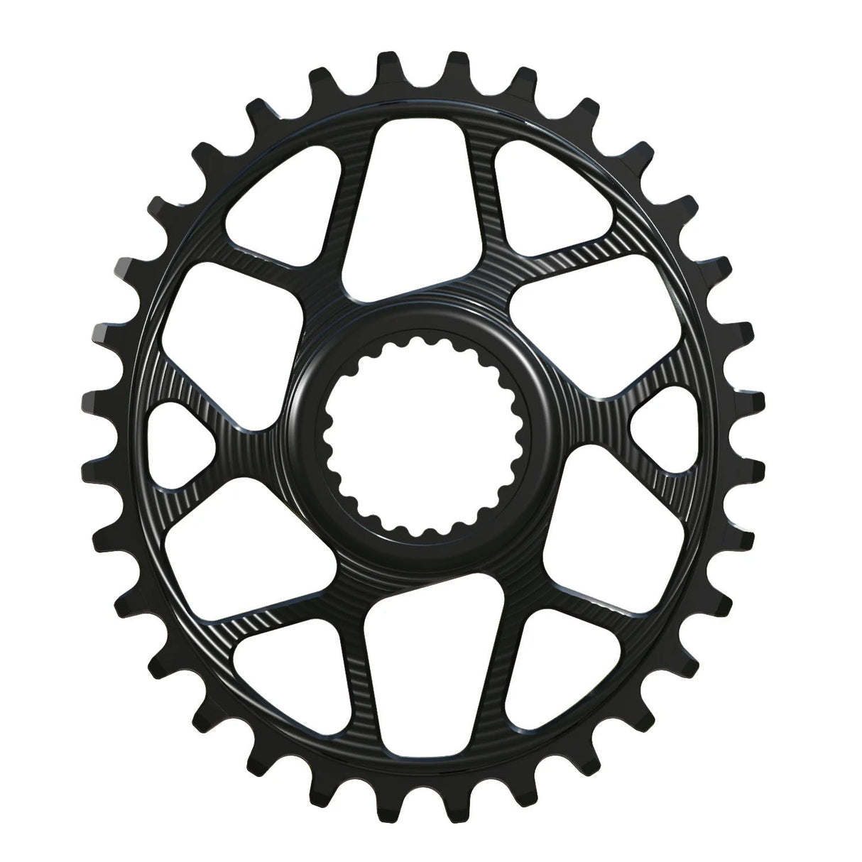 Works Components Oval Chainring - 30t - Shimano DM - 3mm Offset - Black - The Lost Co. - Works Components - WCSHM-O-30-BLACK - 5060894516457 -