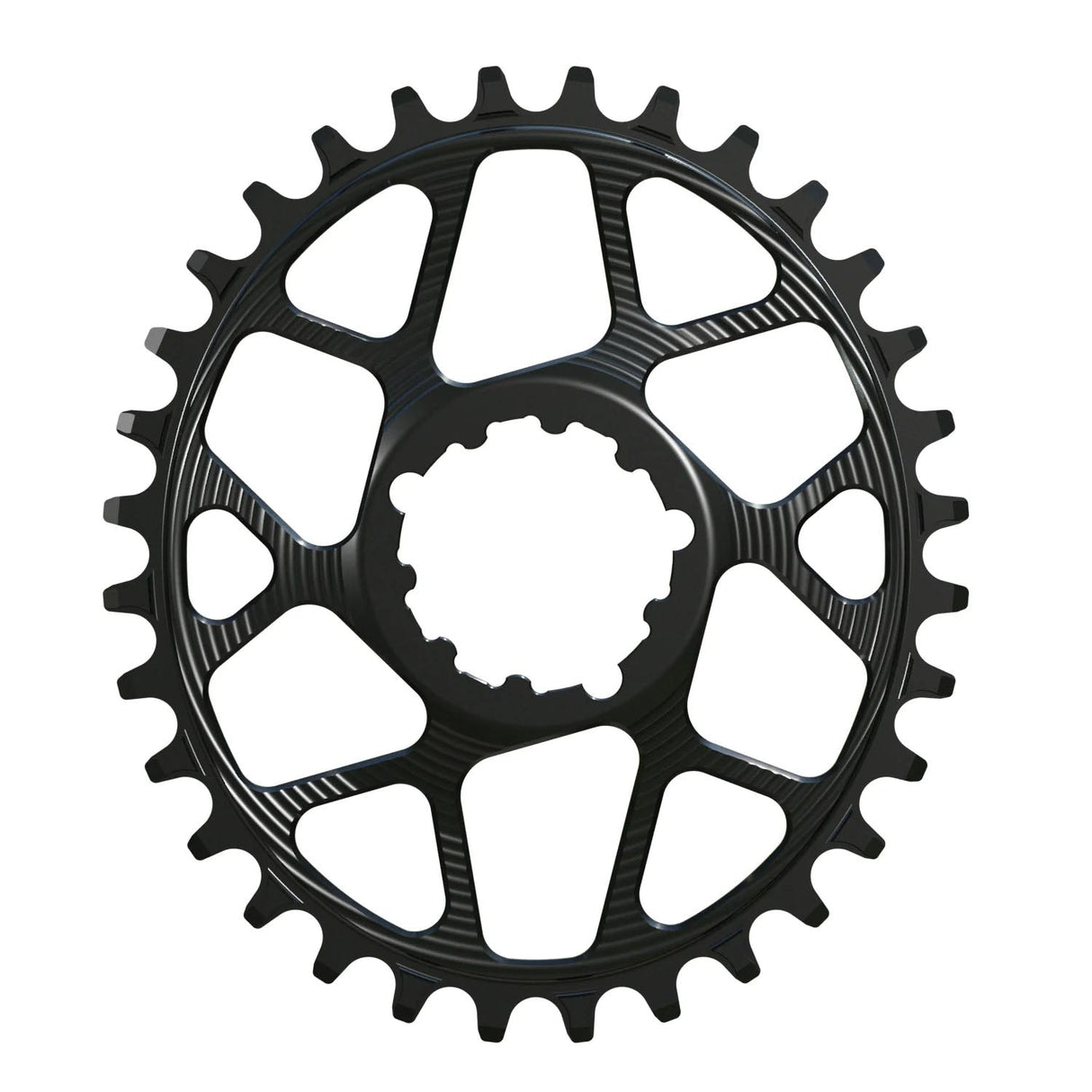Works Components Oval Chainring - 34t - SRAM 3 - Bolt - 3mm Offset - Black - The Lost Co. - Works Components - WCSGXPB-O-34-BLACK - 5060894515054 -