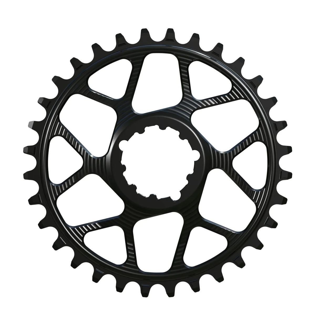 Works Components Round Chainring - 28t - SRAM 3 - Bolt - 3mm Offset - Black - The Lost Co. - Works Components - WCSGXPB-R-28-BLACK - 5060894515658 -