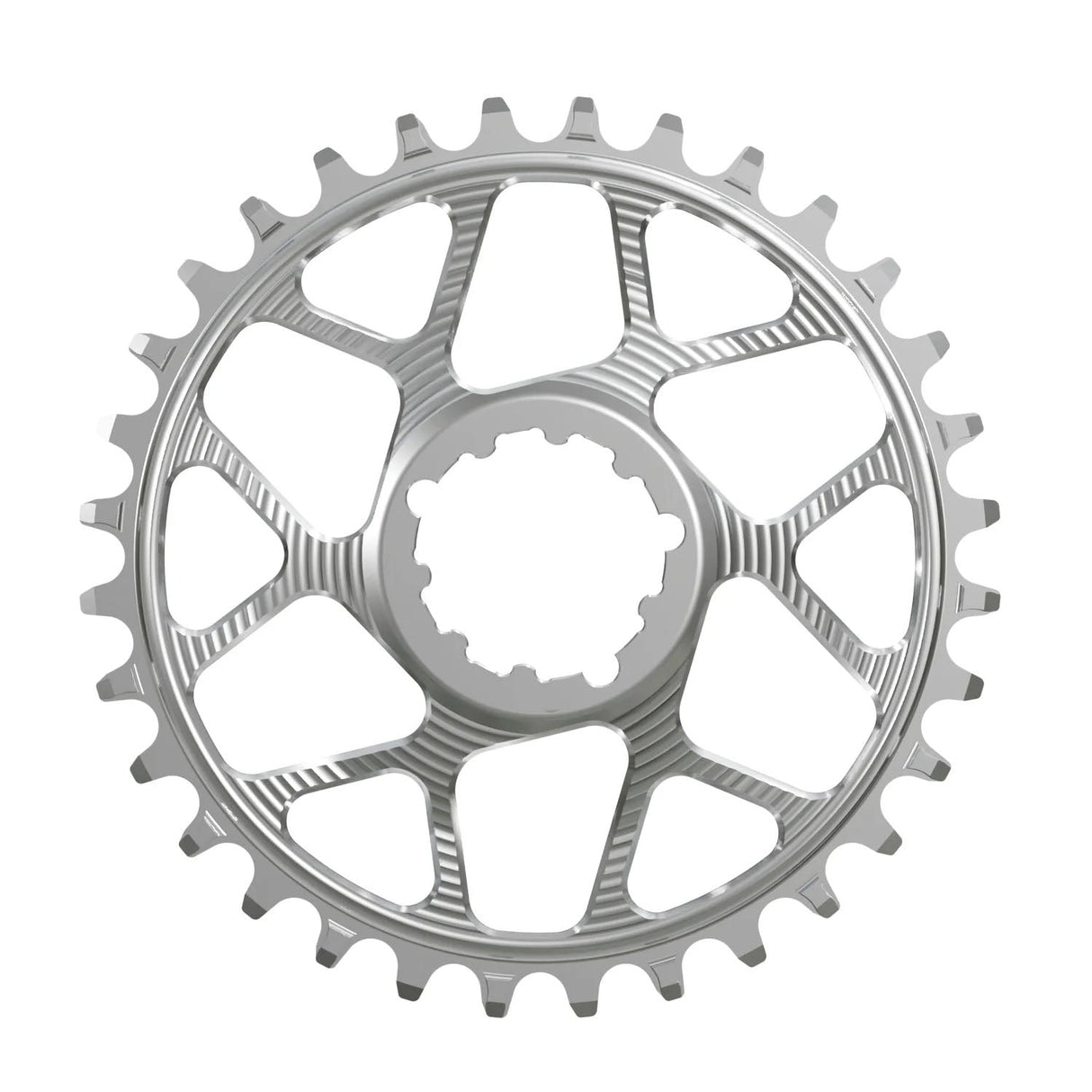 Works Components Round Chainring - 30t - SRAM 3 - Bolt - 3mm Offset - Silver - The Lost Co. - Works Components - WCSGXPB-R-30-SILVER - 5060894514620 -