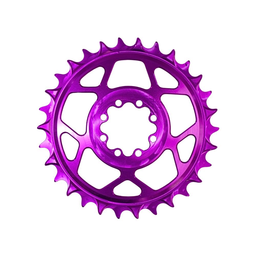 5DEV Chainring - T-Type SRAM 8-Bolt Chainring - 3mm Offset - 32T - Purple - The Lost Co. - 5Dev - B-FD2397 - 850058721224 - -