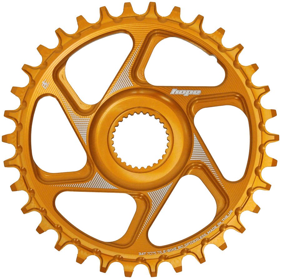 Hope Bosch Gen 4 eBike Chainring - 34t Orange - The Lost Co. - Hope - CR4382 - 5056033499569 - -