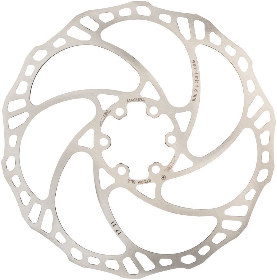 Magura Storm SL.2 Disc Brake Rotor - 180mm 6-Bolt Silver - The Lost Co. - Magura - J120708 - 4055184016411 - -