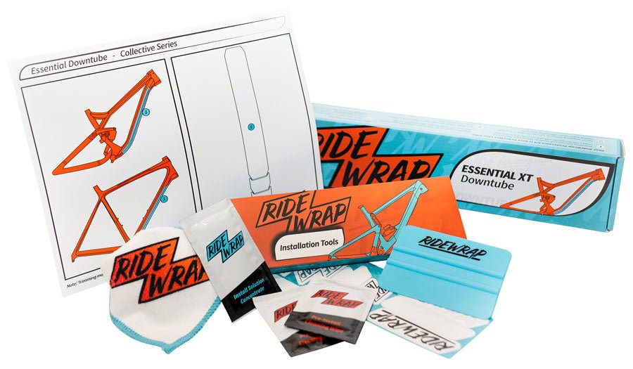 RideWrap Essential Downtube Extra Thick Frame Protection Kit - Gloss - The Lost Co. - RideWrap - CH0015 - 6281766529040 - -