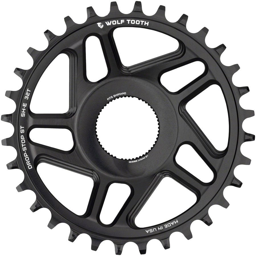 Wolf Tooth Shimano EP-8 Direct Mount Chainring - Drop-Stop ST - 34T - Black - The Lost Co. - Wolf Tooth - CR3623 - 810006808513 - -