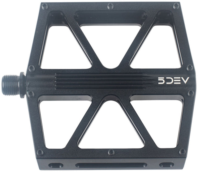 5DEV Flatline Pedals - Platform Aluminum 9/16" Black