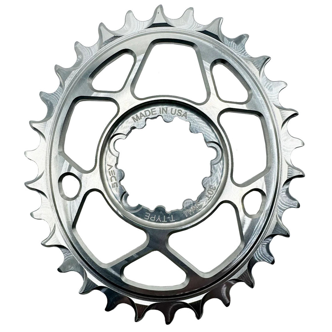 5Dev T - Type Oval Chainring - 32t - SRAM 3 - Bolt - 3mm Offset - Silver - The Lost Co. - 5Dev - CRA - OV - T3 - 32 - 02 - B - FD2375 - 