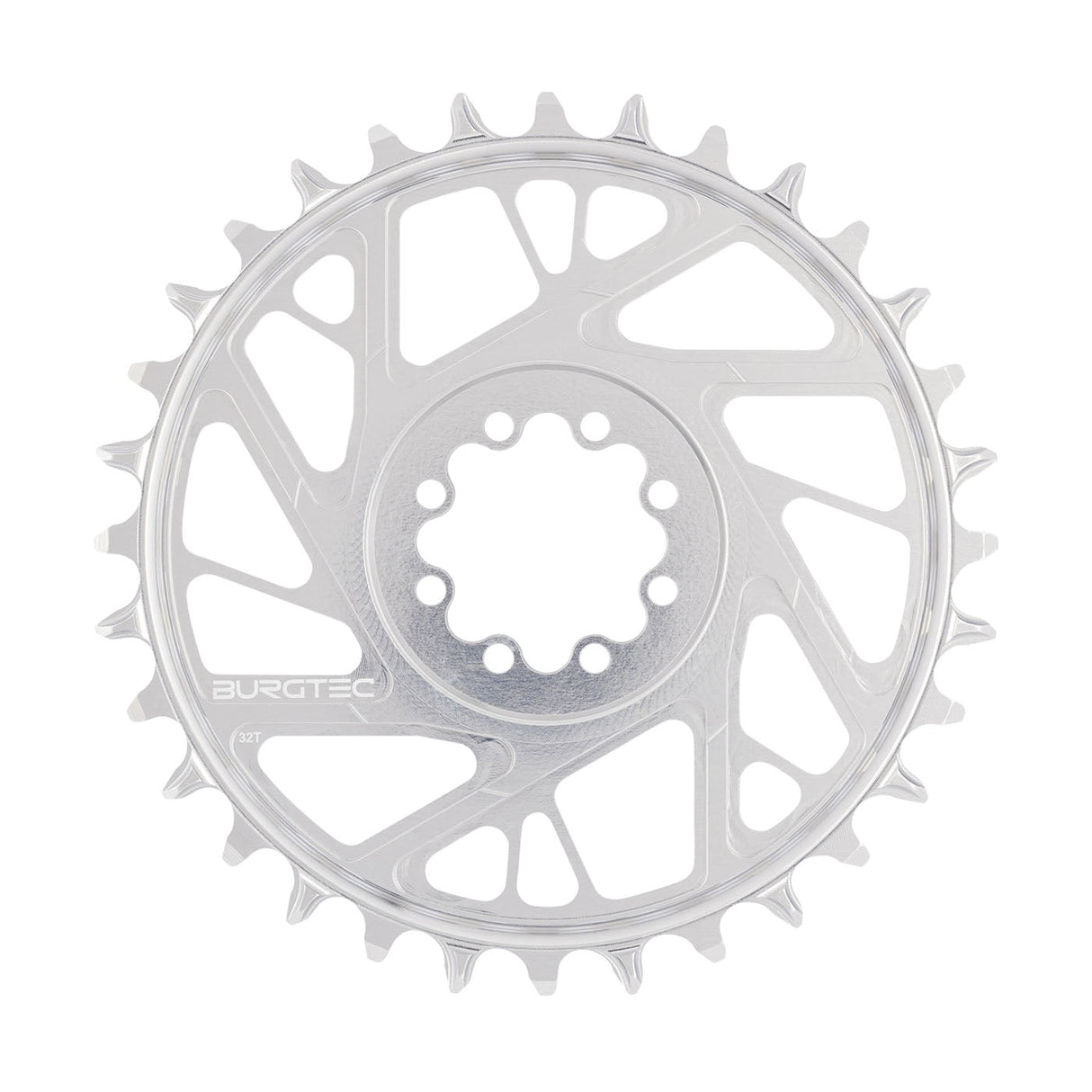 Burgtec T - Type Chainring - 32t - SRAM 8 - Bolt  - Silver - The Lost Co. - Burgtec - 13203 - 724901937097 - 