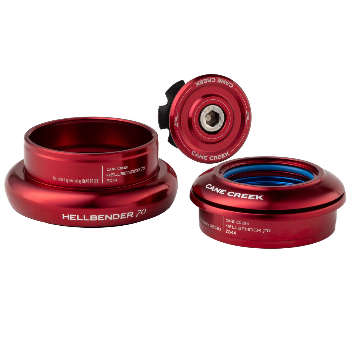 Cane Creek Hellbender 70-Series Headset - ZS44/28.6|EC44/40 - Red - The Lost Co. - Cane Creek - BAA1187R - 840226102467 - -