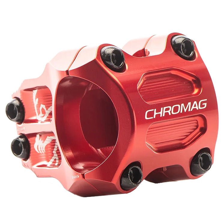 Chromag RIZA Stem 31.8mm Clamp - 32mm Length - Red - The Lost Co. - Chromag - 100-019-013 - 826974040305 - 