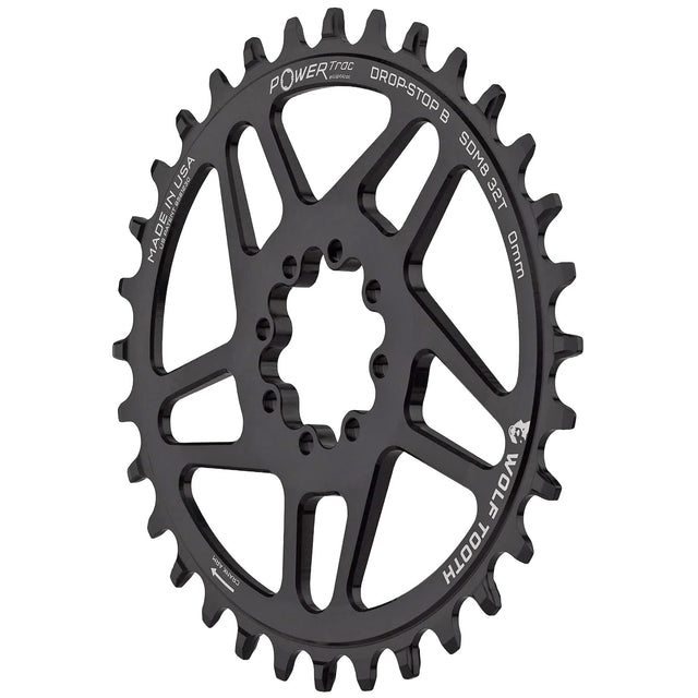 Wolf Tooth Components 8-Bolt Oval Direct Mount Ring (3mm Offset) 30T Blk