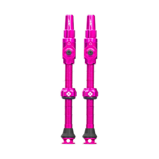 Muc - Off Big Bore Lite Tubeless Valve Stems - 60mm Length - Pair - Pink - The Lost Co. - Muc - Off - 21122 - 5037835219890 - 