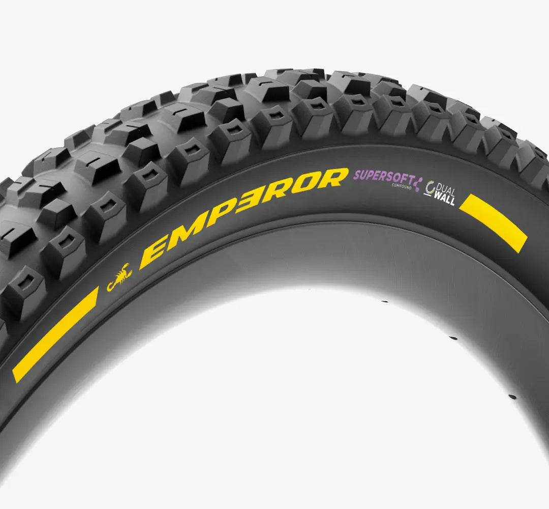 Pirelli Scorpion Emperor Tire - 27.5x2.4 - DHWall+ - SuperSoft - Black/Yellow