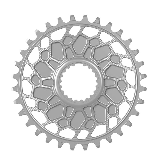Works Components GEO Chainring - 30t - Shimano DM - 3mm Offset - Silver - The Lost Co. - Works Components - WCGEOSHM-R-30-SILVER - 5061010651373 - 