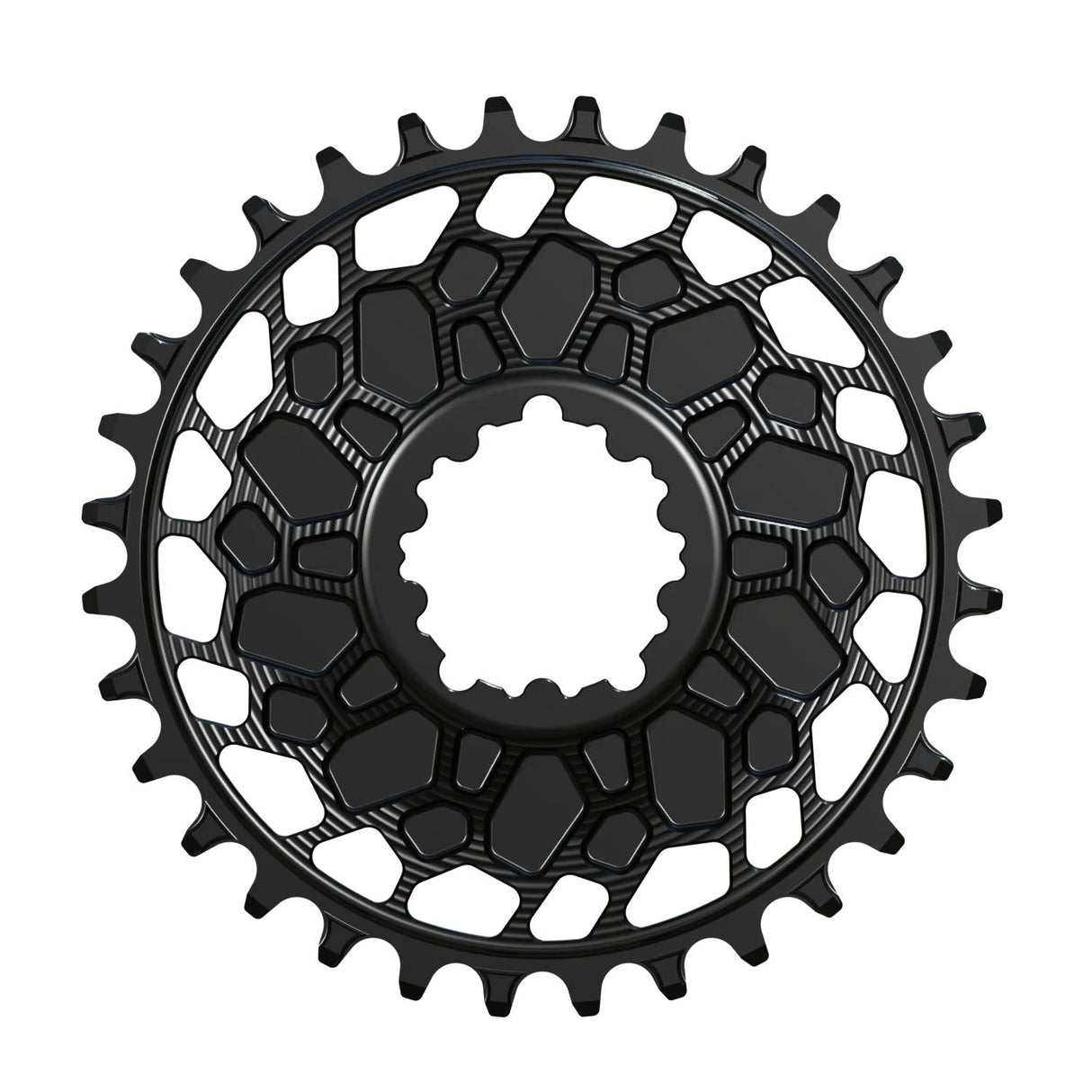 Works Components GEO Chainring - 32T - SRAM 3 - Bolt - The Lost Co. - Works Components - WCGEOSGXP-R-32-BLK - 5061010650802 - 