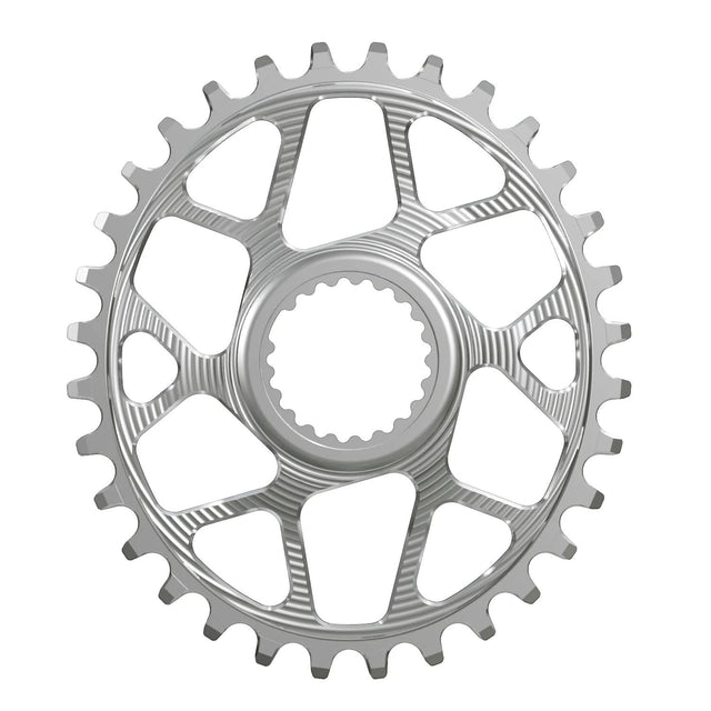 Works Components Oval Chainring - 30t - Shimano DM - 3mm Offset - Silver - The Lost Co. - Works Components - WCSHM-O-30-SILVER - 5060894516525 - 