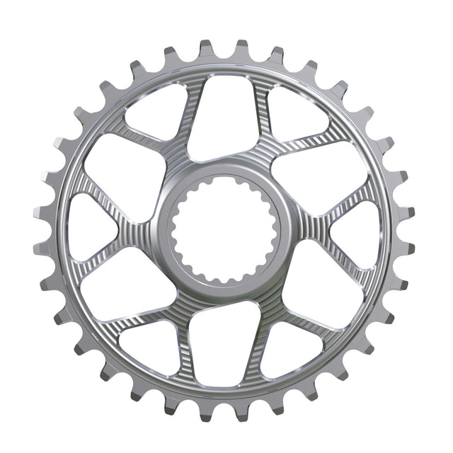 Works Components Round Chainring - 30t - Shimano DM - 3mm Offset - Silver - The Lost Co. - Works Components - WCSHM-R-30-SILVER - 5060894516129 - 