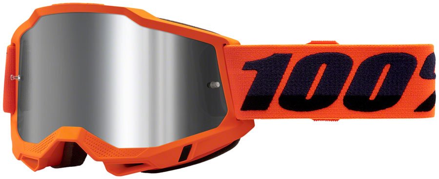 100% Accuri 2 Goggles - Neon Orange w/ Mirror Silver Flash Lens - The Lost Co. - 100% - EW0161 - 196261000467 - -