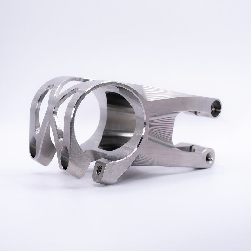 5Dev 2 Bolt Titanium Stem - 31.8mm and 35mm Clamp - 40mm Length - Raw - The Lost Co. - 5Dev - B-FD1006 - 850054022745 - -