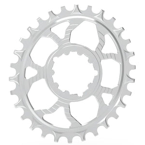 5Dev 7075 Oval Chainring 3mm Offset 30T - Raw/Clear - The Lost Co. - 5Dev - B-FD2411 - 850042201701 - -