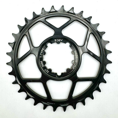 5DEV Chainring - T-Type SRAM 3-Bolt Chainring - 3mm Offset - 32T - Black - The Lost Co. - 5Dev - B-FD2384 - 850058721040 - -