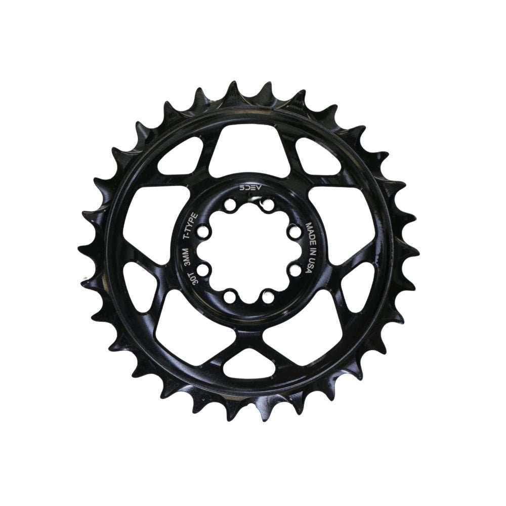 5DEV Chainring - T-Type SRAM 8-Bolt Chainring - 3mm Offset - 32T - Black - The Lost Co. - 5Dev - B-FD2395 - 850058721200 - -