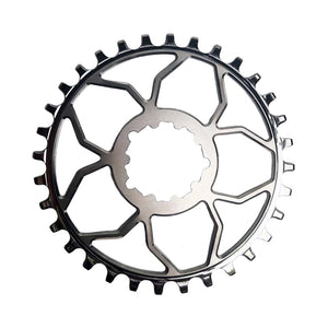 5Dev Titanium 3-Bolt Chainring - 3mm Offset - 32T - Raw/Silver - The Lost Co. - 5Dev - B-FD3010 - -