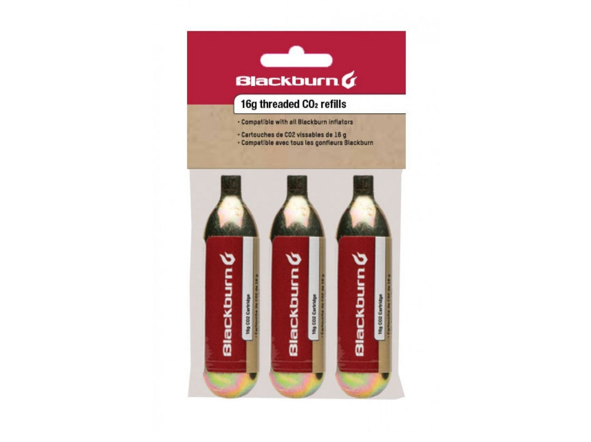 Blackburn Threaded CO2 Cartridges - 3-pack - The Lost Co. - Blackburn - 7085444 - 768686058370 - 25g -