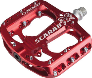 Chromag Scarab Pedals - Platform Aluminum 9/16" Red - The Lost Co. - Chromag - PD3401 - 826974002891 - -