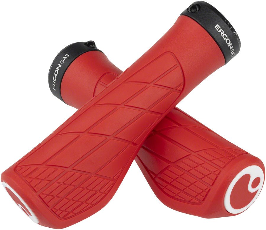Ergon GA3 Grips - Risky Red Lock-On Small - The Lost Co. - Ergon - HT2280 - 4260477068941 - -