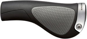 Ergon GP1 Grips - Black/Gray Lock-On Standard Small Pair - The Lost Co. - Ergon - HT3083 - 4260477060693 - -
