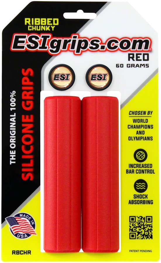 ESI Ribbed Chunky Grips - Red - The Lost Co. - ESI - HT0256 - 818113020743 - -