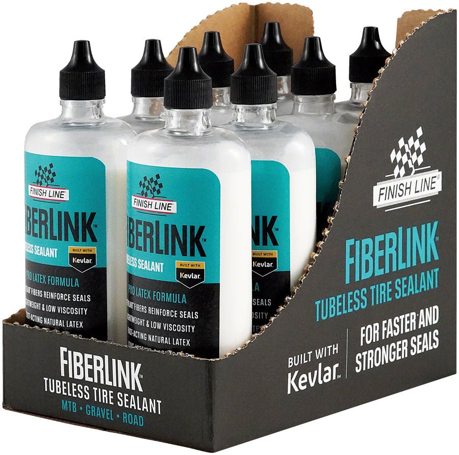 Finish Line FiberLink Tubeless Tire Sealant - 8oz Drip - The Lost Co. - Finish Line - FL2080101 - 036121960060 - -