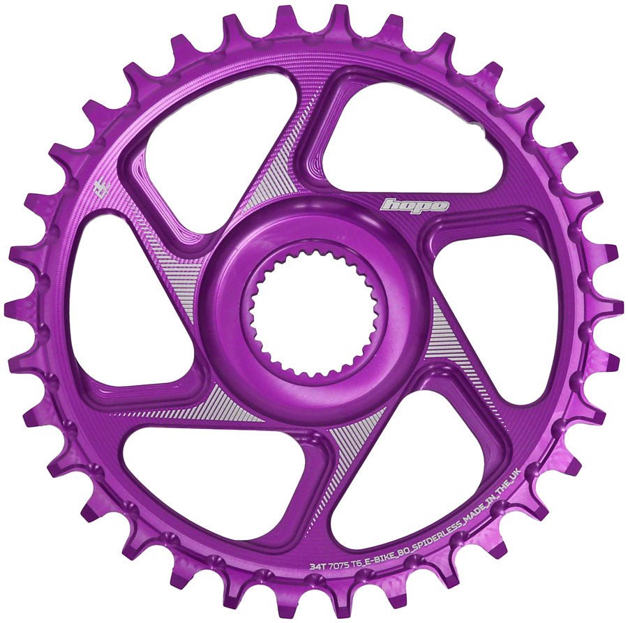 Hope Bosch Gen 4 eBike Chainring - 34t Purple - The Lost Co. - Hope - CR4384 - 5056033499583 - -