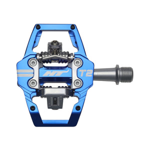 HT Pedals T2 Clipless Platform Pedals CrMo - Royal Blue - The Lost Co. - HT Components - H451066-04 - 4711126208992 - -