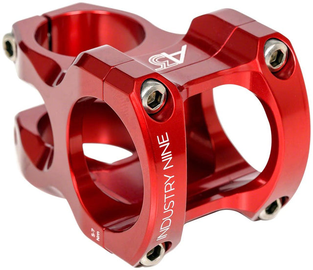Industry Nine A35 Stem - 32mm 35mm Clamp +/-5 1 1/8" Aluminum Red - The Lost Co. - Industry Nine - SM6062 - 810098985536 - -